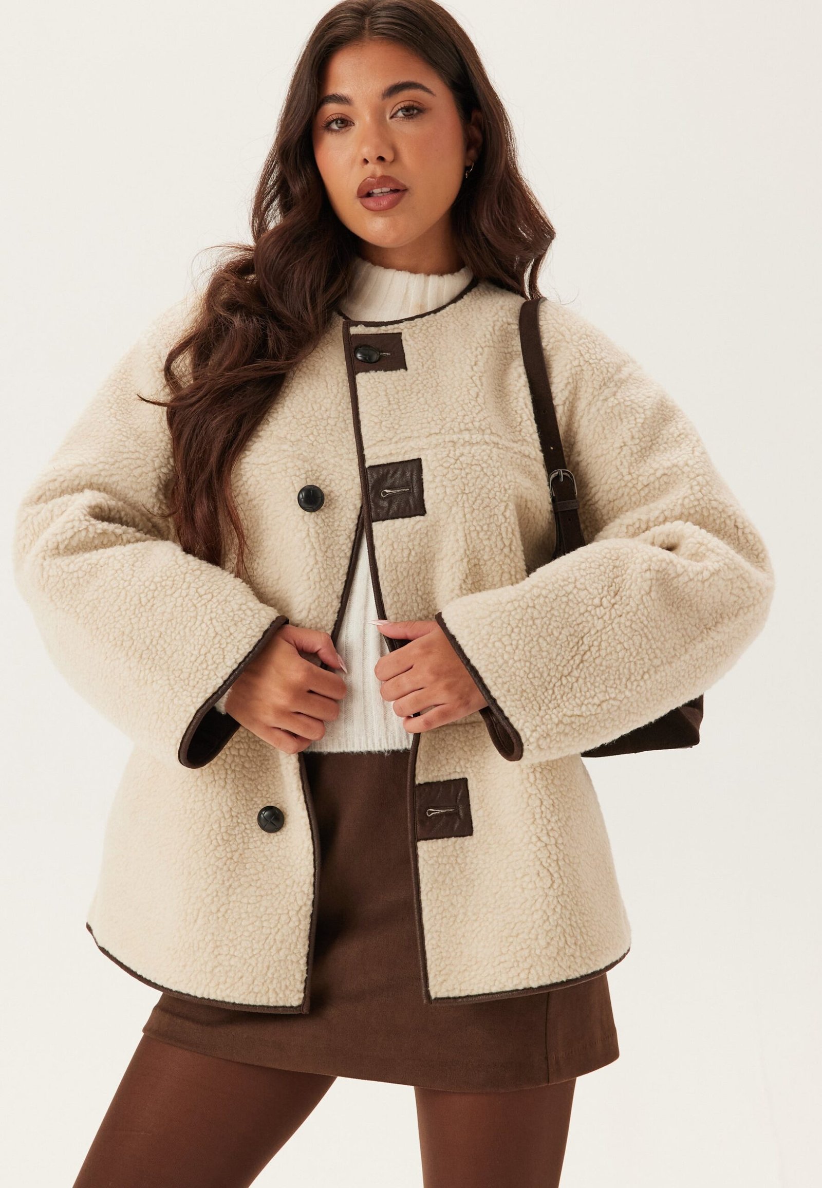 Pcjulie Reversible Teddy Coat