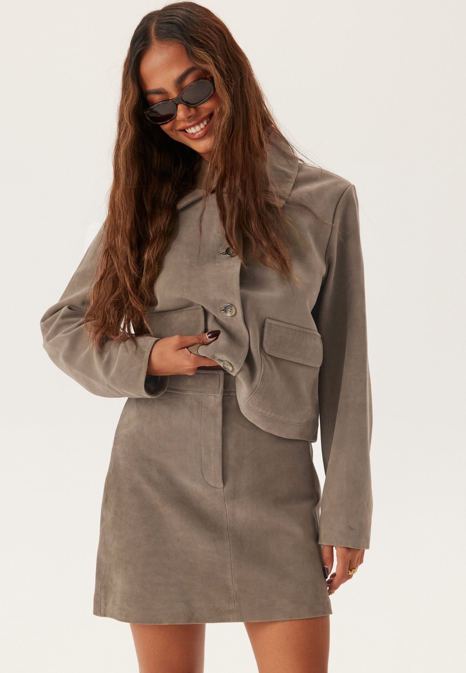 Slfkaya Mw Suede Skirt