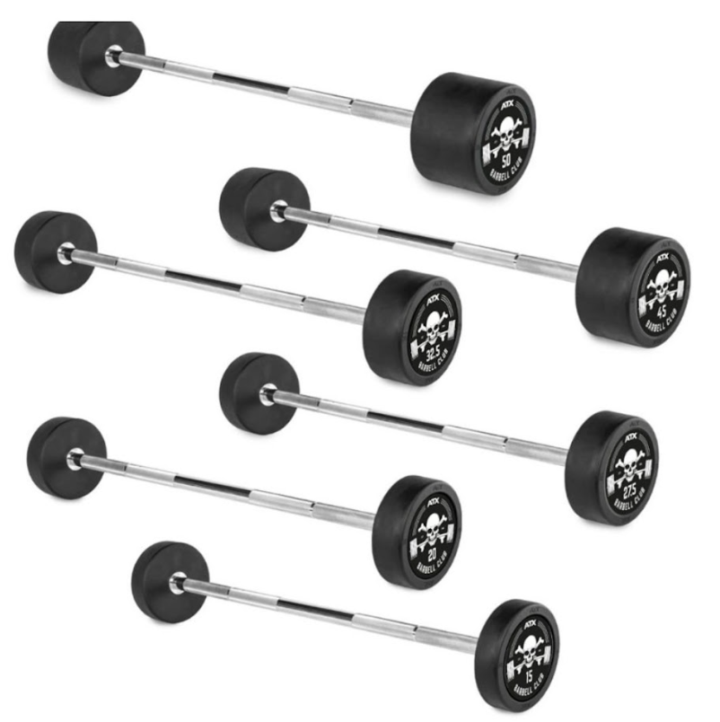 ATX® Pro Style kiinteä kumitettu Suora tanko 10-50 kg BC-logolla