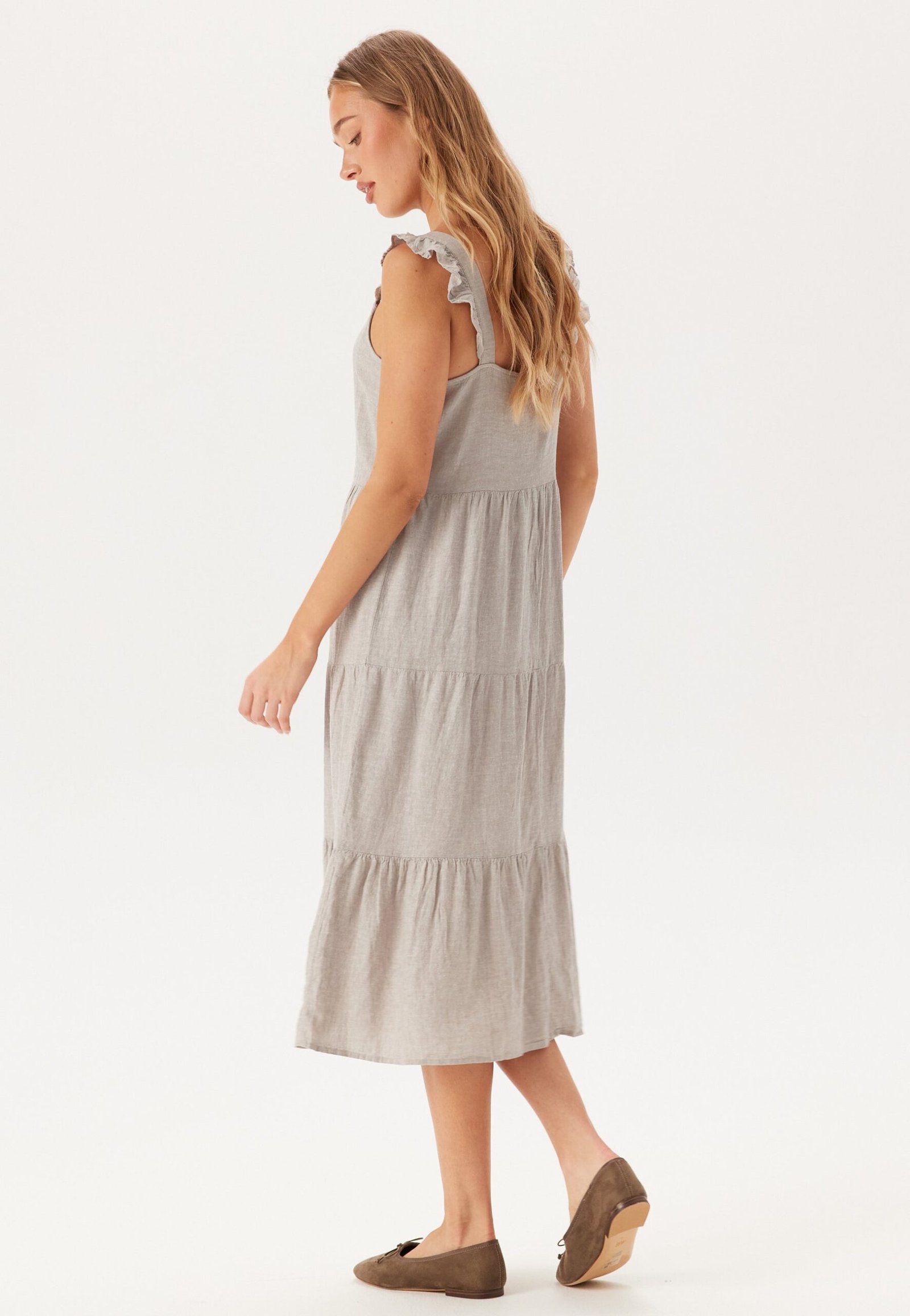 Vmlinn Sl Calf Button Dress
