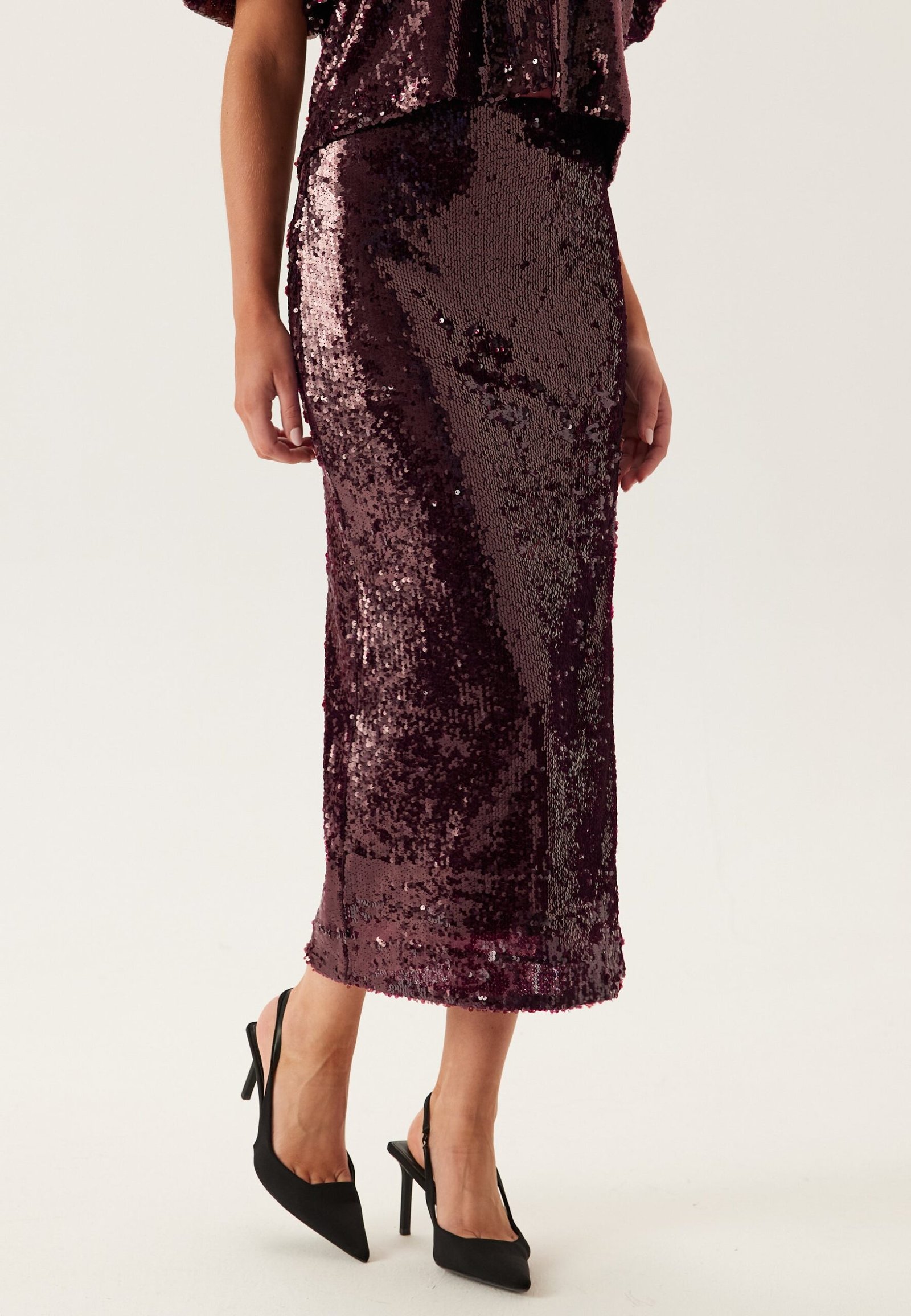 Yasroyalina Hmw Sequin Ankle Skirt