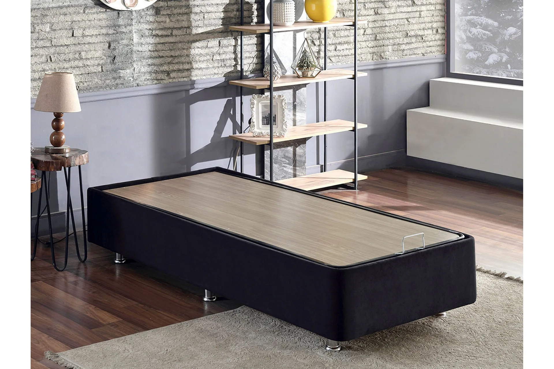 Sängynrunko Misopa 90x190 cm - Musta