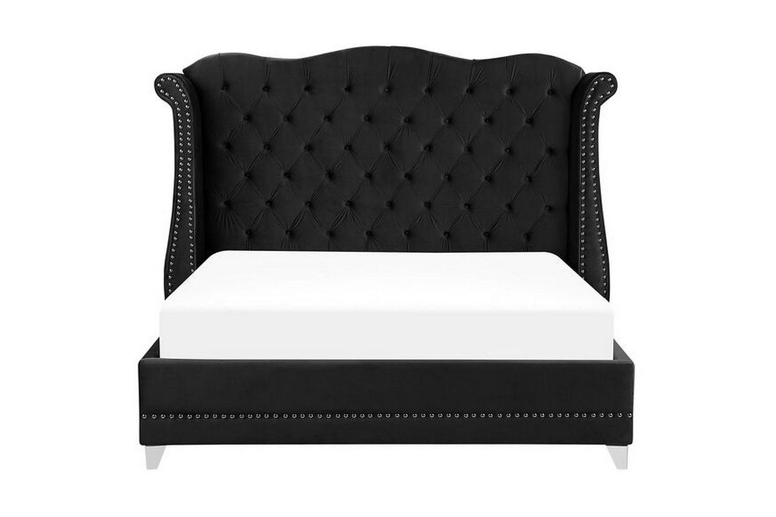 Parivuode 180 x 200 cm Sametti Musta AYETTE -