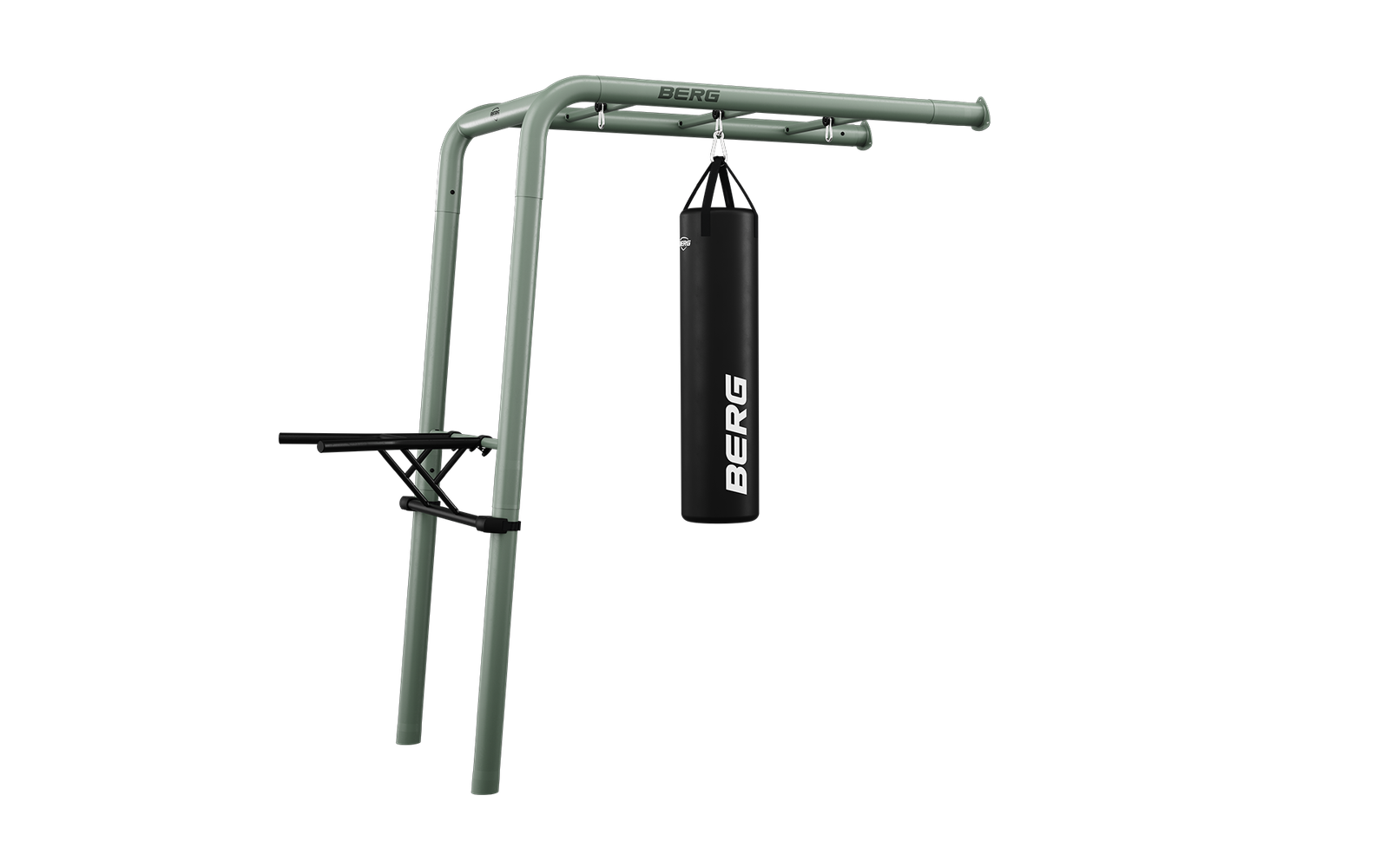 BERG PlayBase Setit Wall Green + Sports set - Kahden tikkaan kanssa - Vihreä - Wall (240 x 100 x 245 cm)