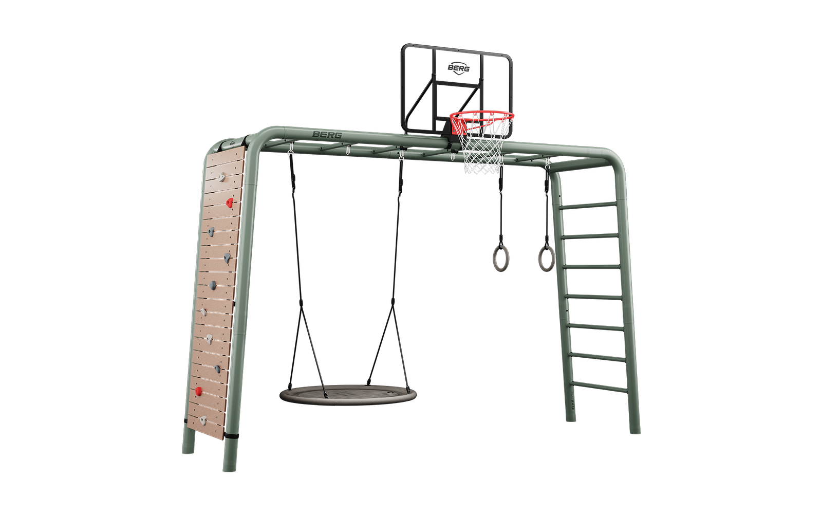 BERG PlayBase Setit Large Green + Ultimate set  - Vihreä - L (380 x 100 x 245 cm)