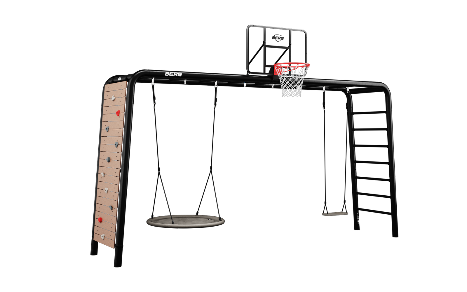 BERG PlayBase Setit Extra Large + Ultimate set  - Musta - XL (470 x 100 x 245 cm)
