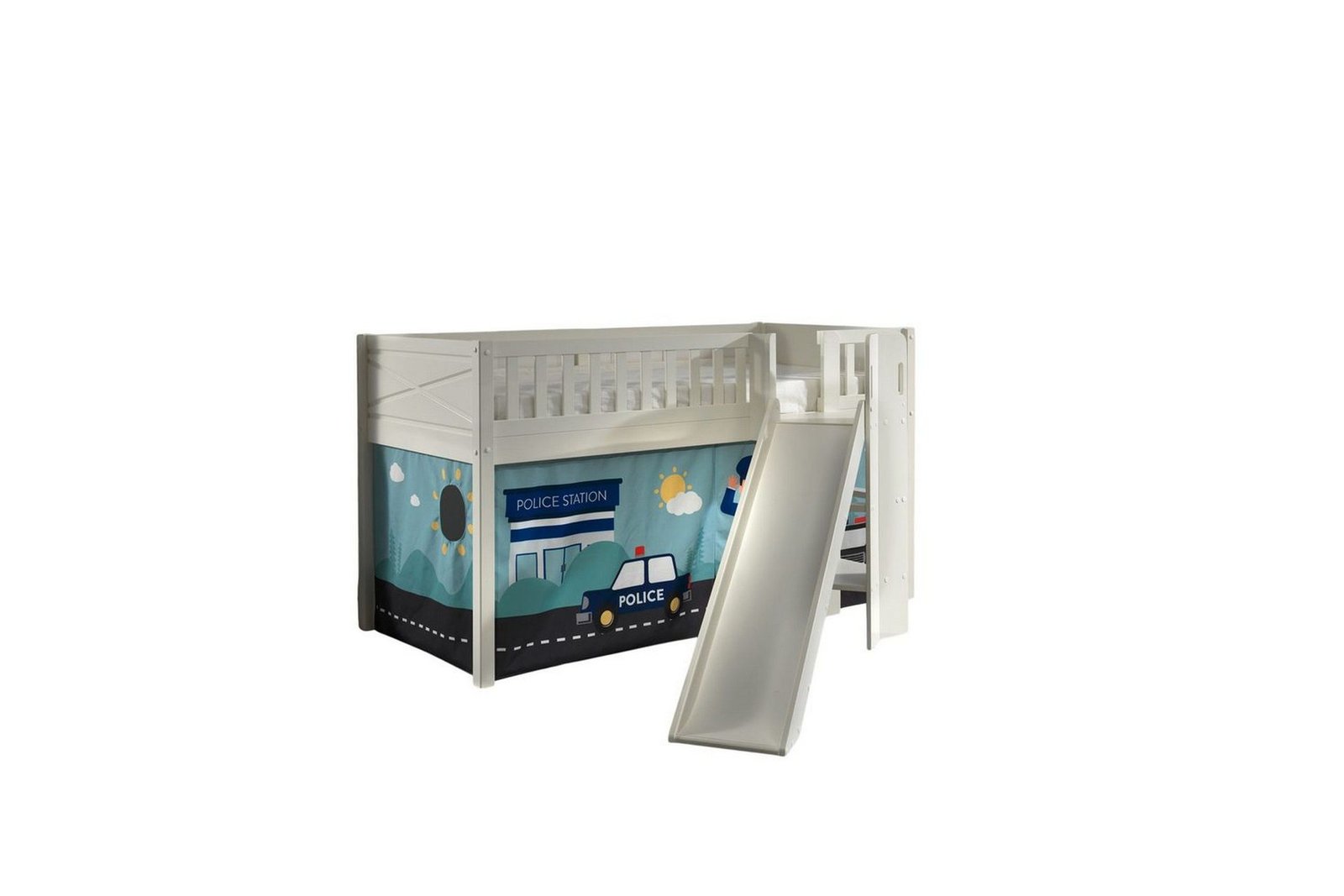 Parvisänky liukumäellä ja yhteensopiva tekstiilisetti (leikkiverho) Scott Poliisi - Poliisi