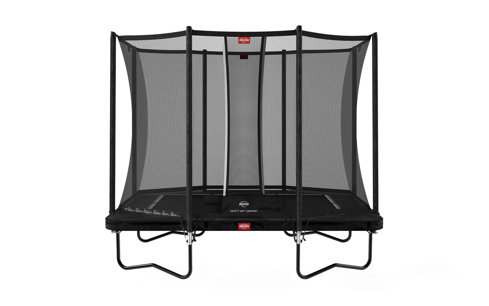 BERG Ultim Favorit Regular 280 Musta + Safety Net Comfort - Trampoliini Suorakulmainen - 280 x 190 cm