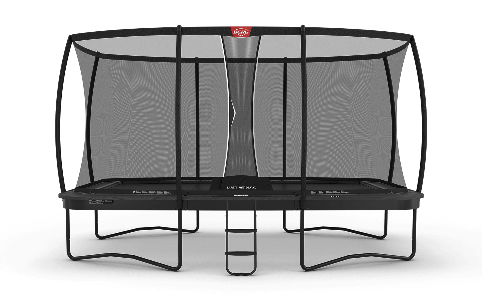 BERG Ultim Elite Regular 500 Harmaa + Safety Net DLX XL - Trampoliini Suorakulmainen - 500 x 300 cm