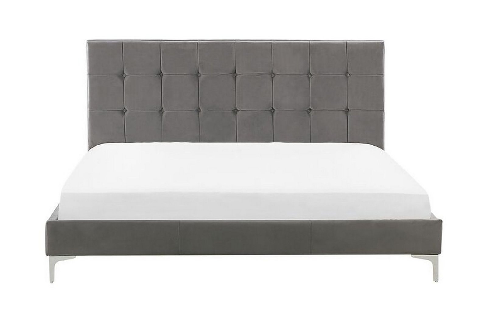 Runkosänky Murette 160x200 cm - Sametti/Harmaa