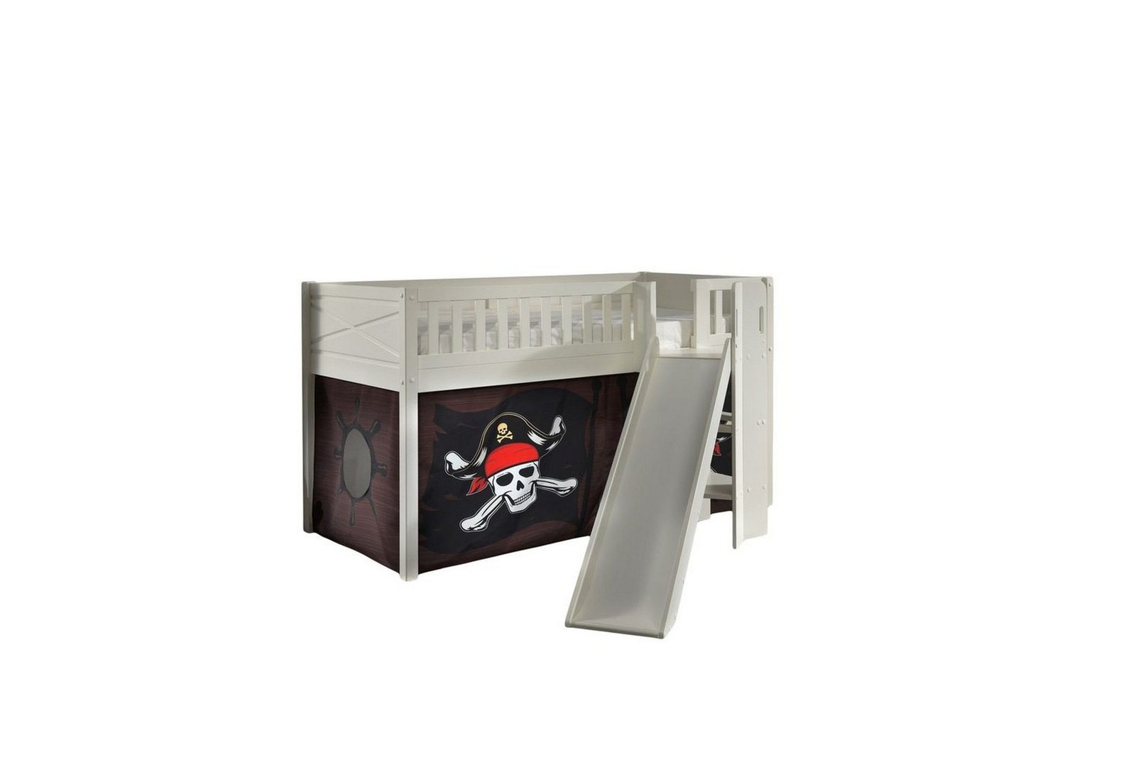 Parvisänky liukumäellä ja yhteensopiva tekstiilisetti (leikkiverho) Scott Karibian merirosvot - Karibian merirosvot