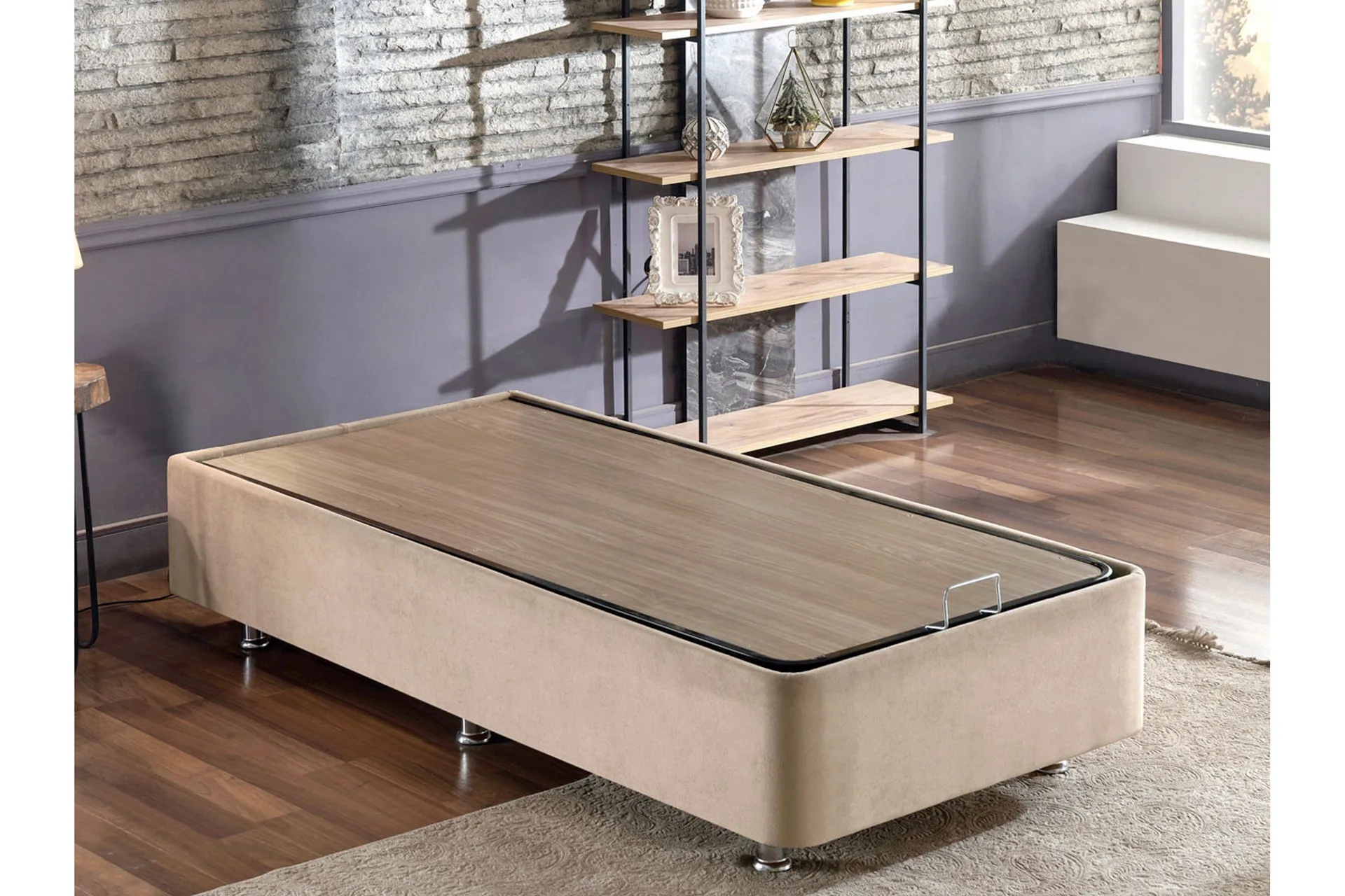 Sängynrunko Misopa 100x200 cm - Vaaleanruskea