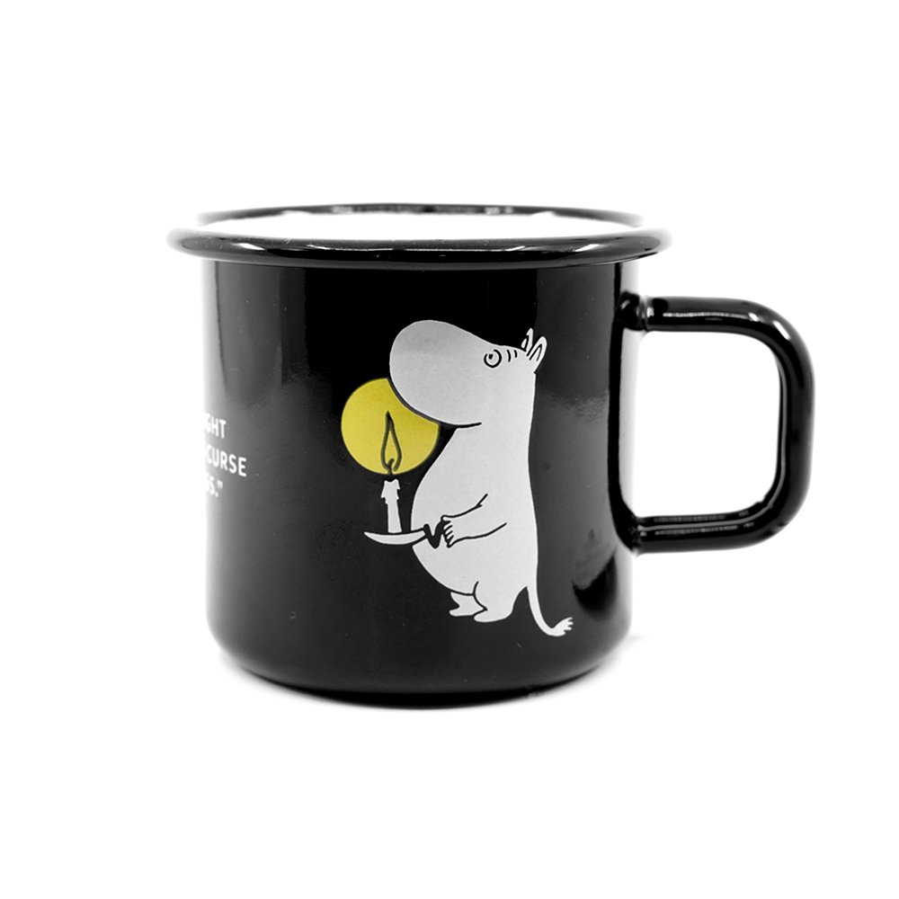 Muumimuki Muurla Kynttilä emalimukissa Moomin x Amnesty (2022)