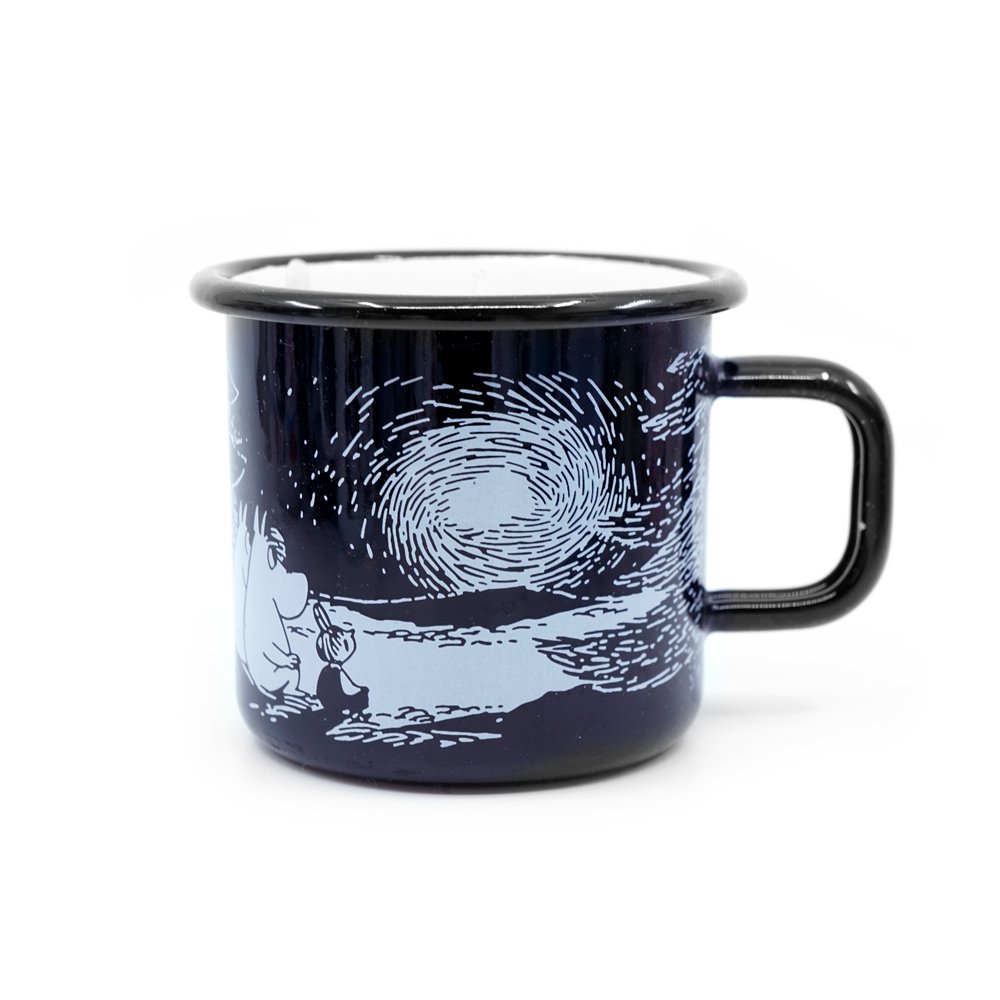 Muumimuki Muurla Kynttilä emalimukissa Auringonlasku musta (2016-2017)