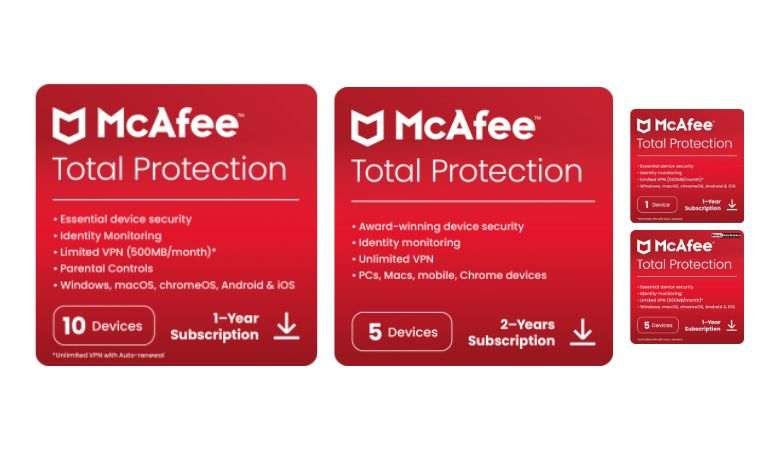 McAfee Total Protection 2026 -virustorjuntaohjelma | Tarjous jopa -87 % - McAfee Total Protection 2026 -