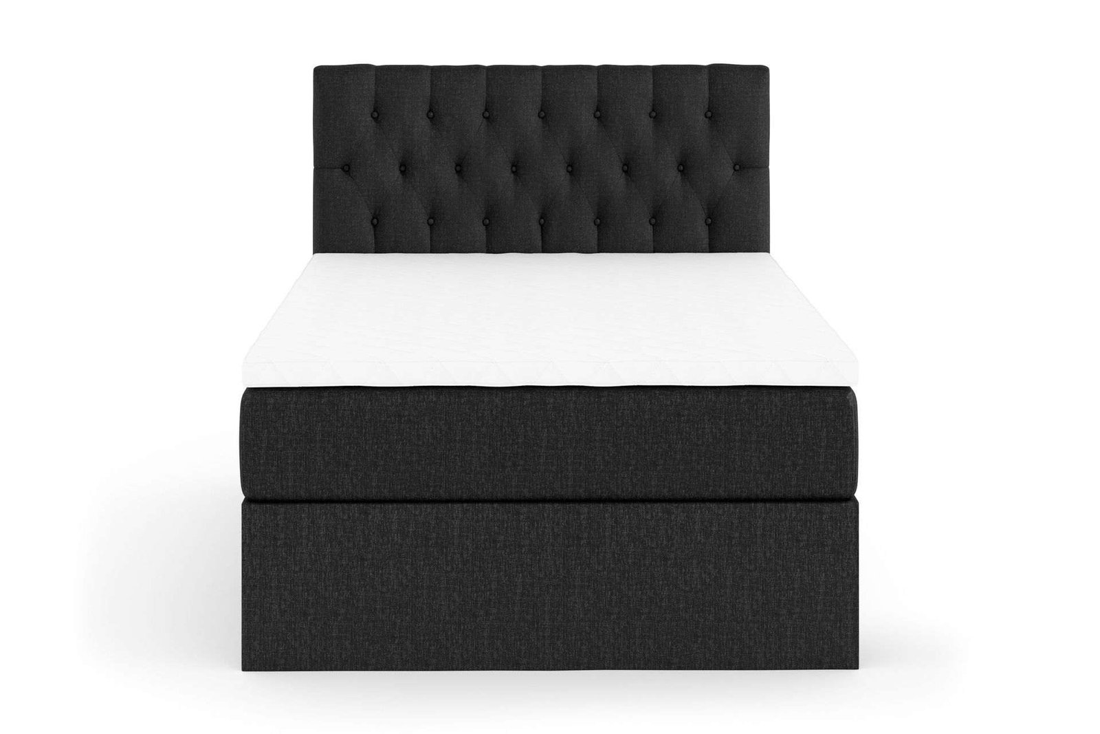 Säilytyssänky Boxy 120x200 cm Musta/Harmaa -