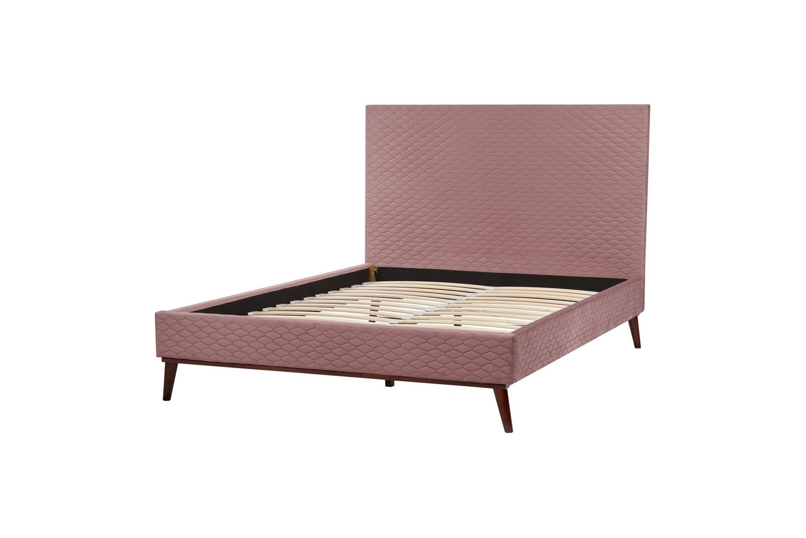 Braydon Sänkykehys 140x200 cm - Vaaleanpunainen/Tumma puu