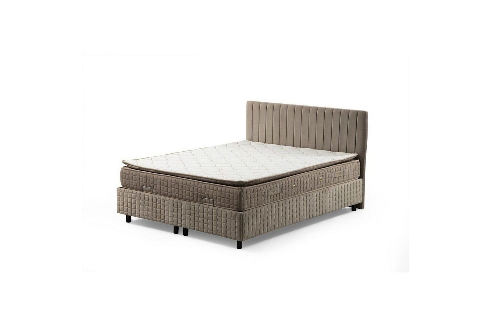 Parivuoteen patja, runko ja sängynpääty Sudamal-setti ruskea - 160 x 114 x 200 cm