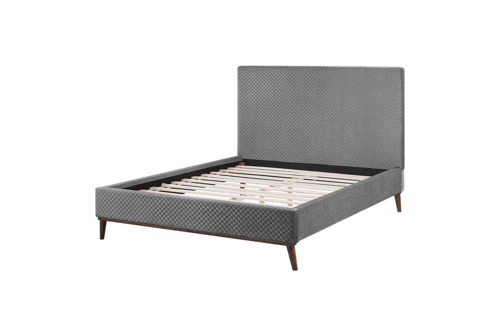 Braydon Sänkykehys 140x200 cm - Vaaleanharmaa/Tumma puu