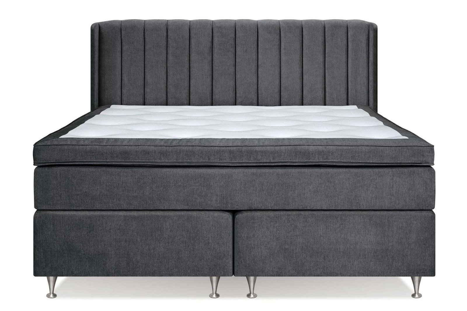 Sänkypaketti Joluma 180x200 Line Sängynpääty Kiinteä/Medium - Tummanharmaa