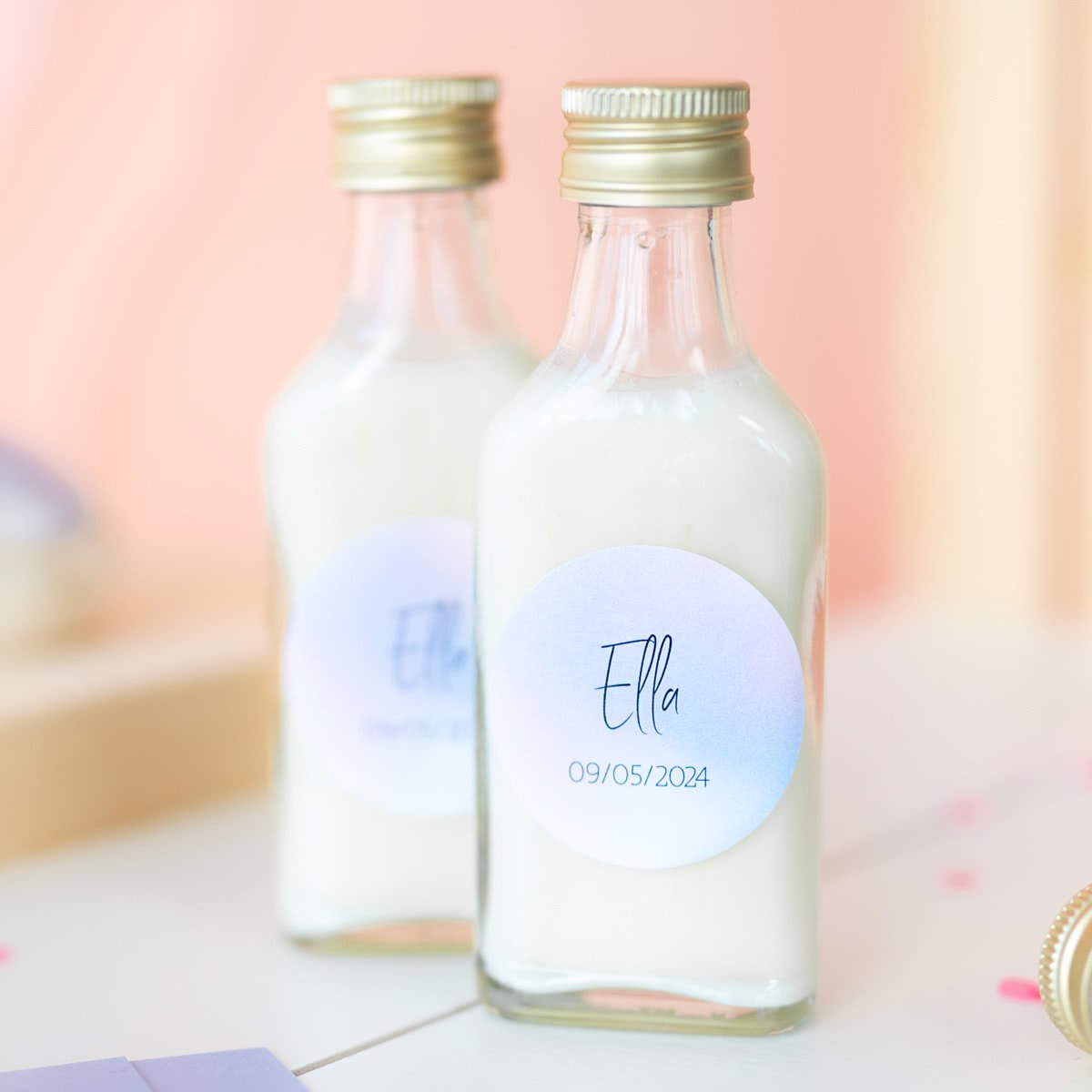 smartphoto Pienet lasipullot pyöreillä tarroilla – 12 kpl