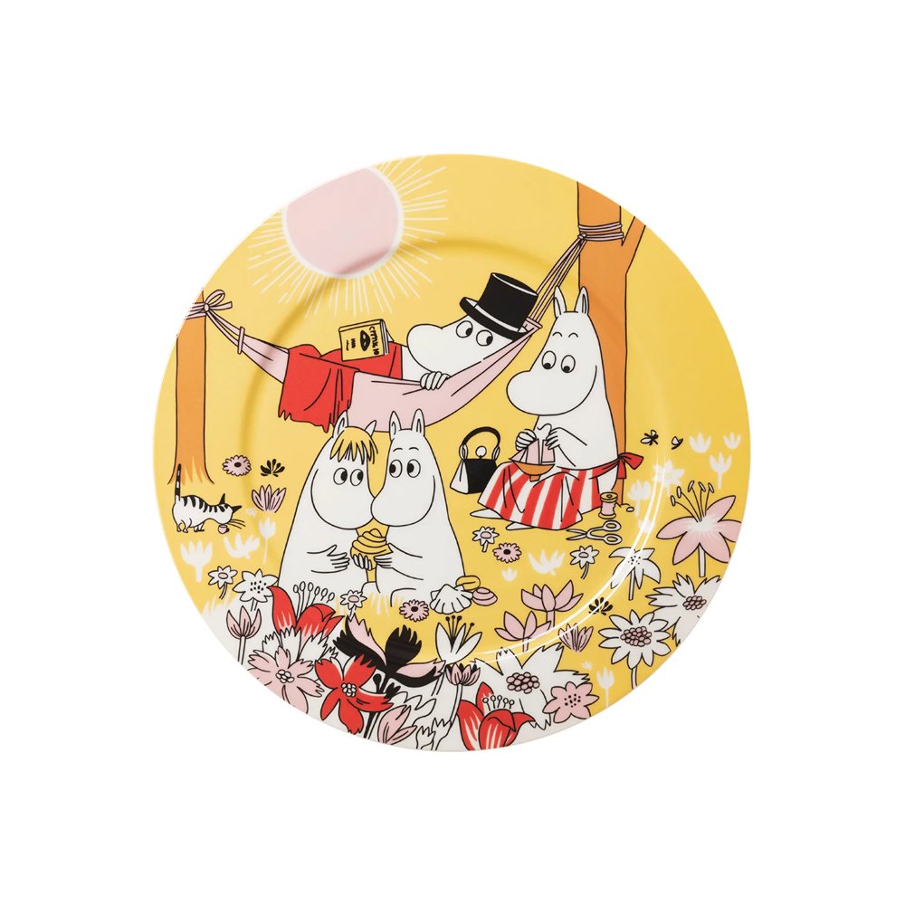 Muumi-tarjoilulautanen Perheen parissa, keltainen (2025-) *TARRA*