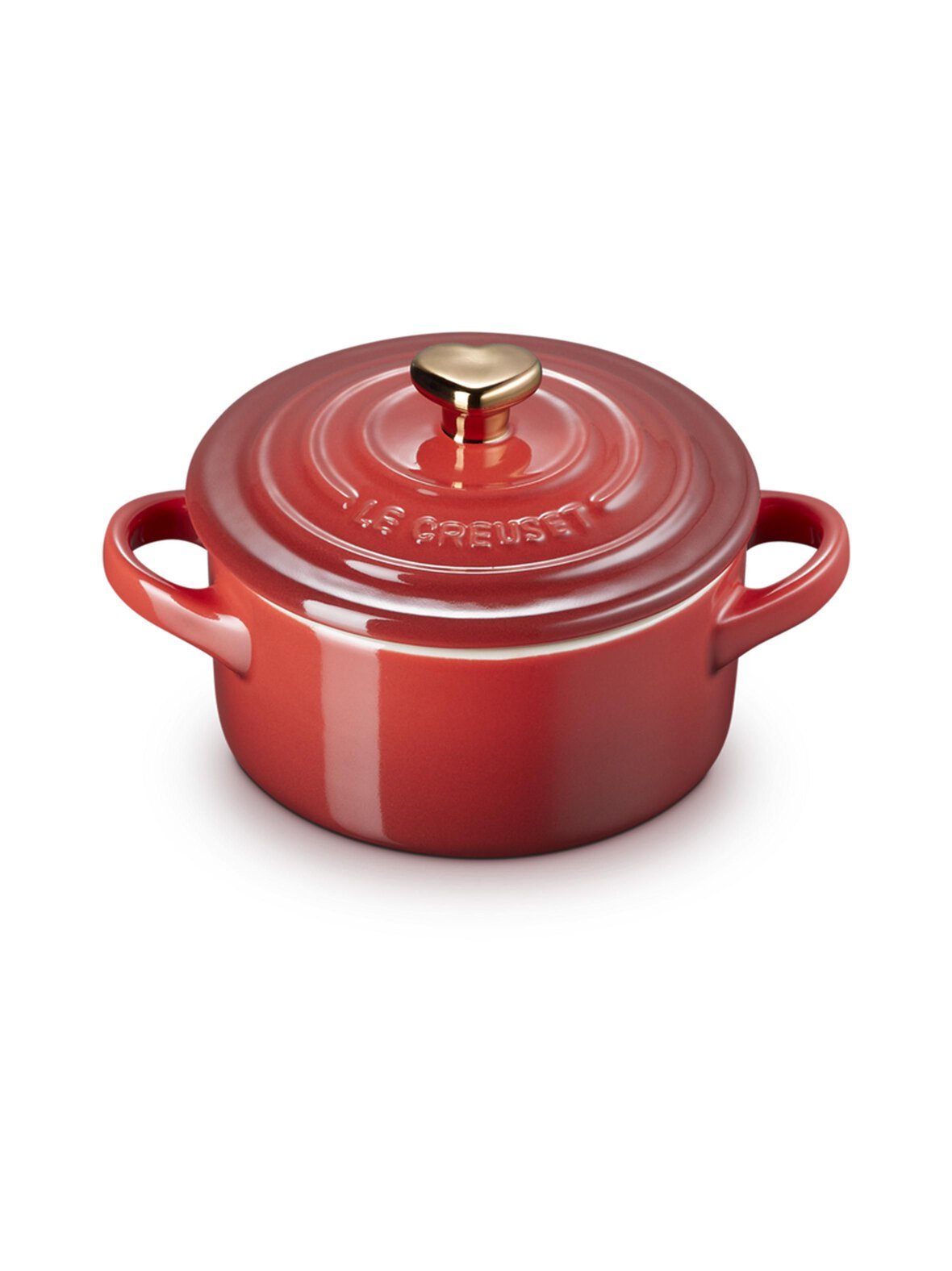 Petite round casserole with heart knob -uunivuoka 250 ml, 10 cm