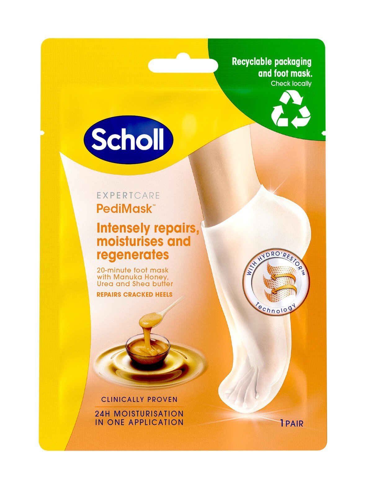 Pedimask manuka honey foot mask -jalkanaamio