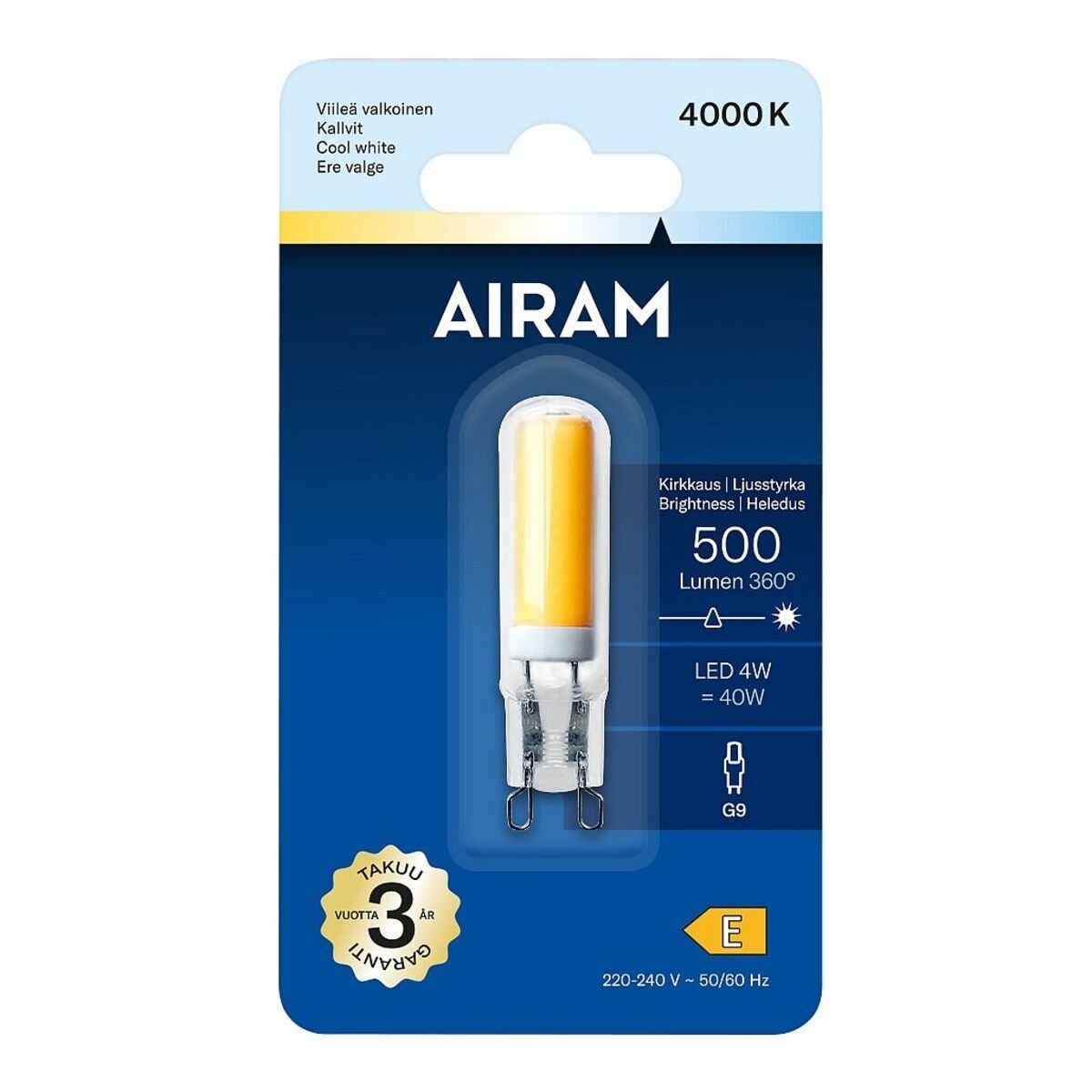 Airam Led-lamppu FG PO 840 500lm G9