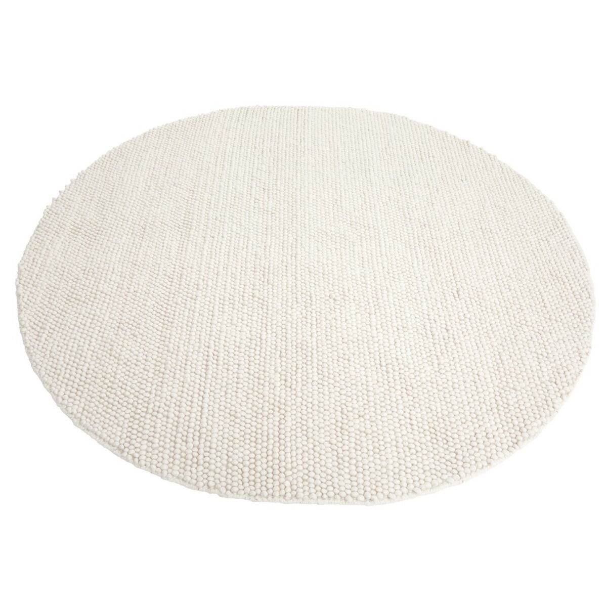 Finarte Nirvana villamatto 150 cm pyöreä valkoinen