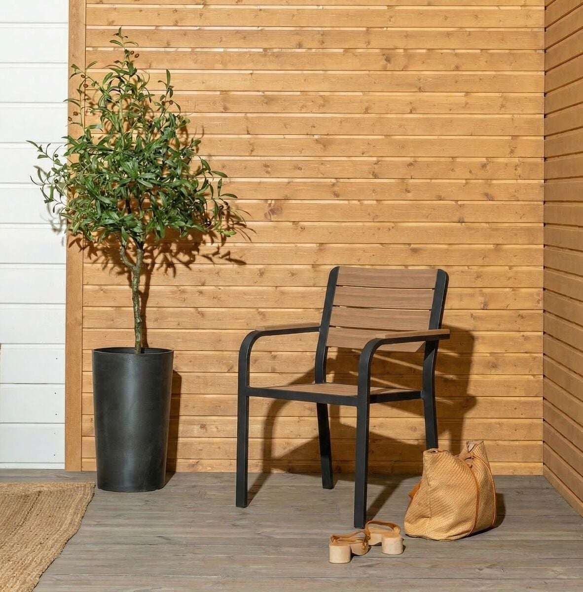 Lumme aintwood tuoli musta/ruskea