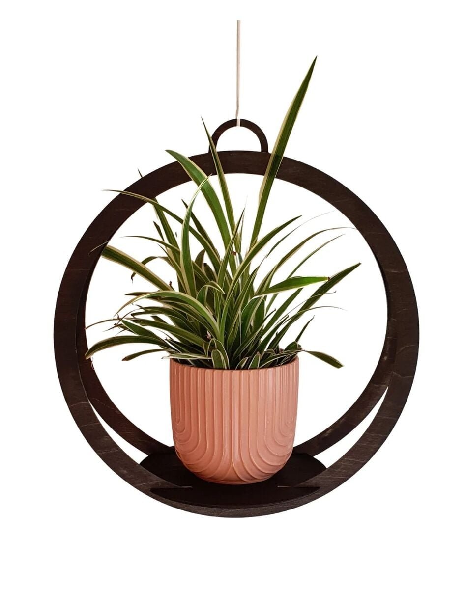 Pihla amppeli ripustettava 49 cm musta