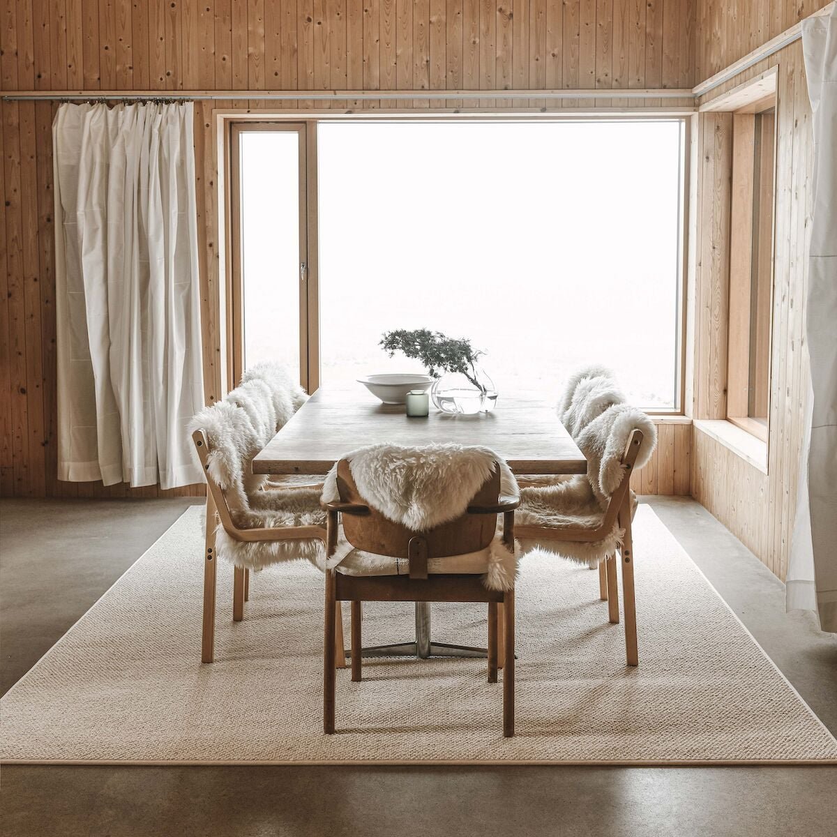 VM Carpet Hehku villamatto 160x230 cm valkoinen 69 kantattu