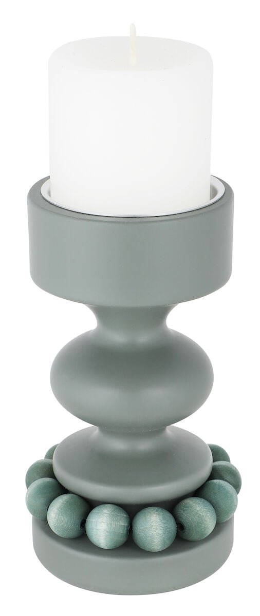 Aarikka Prinssi kynttilänjalka 12 cm harmaanvihreä