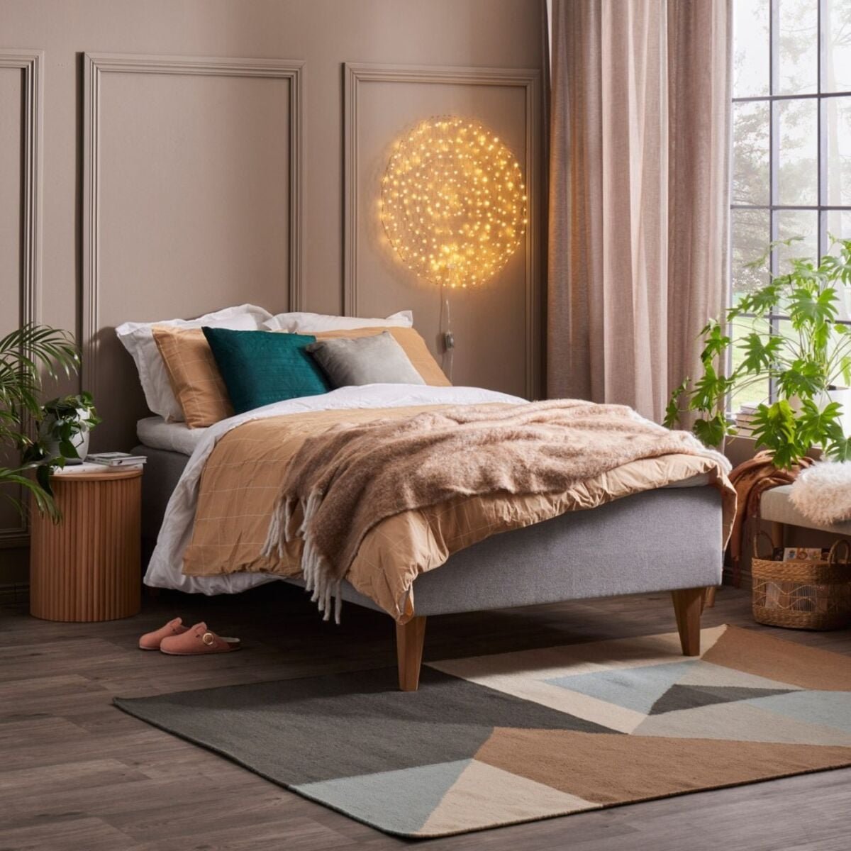 Finarte Triangle villamatto 200x300 cm harmaa/sininen