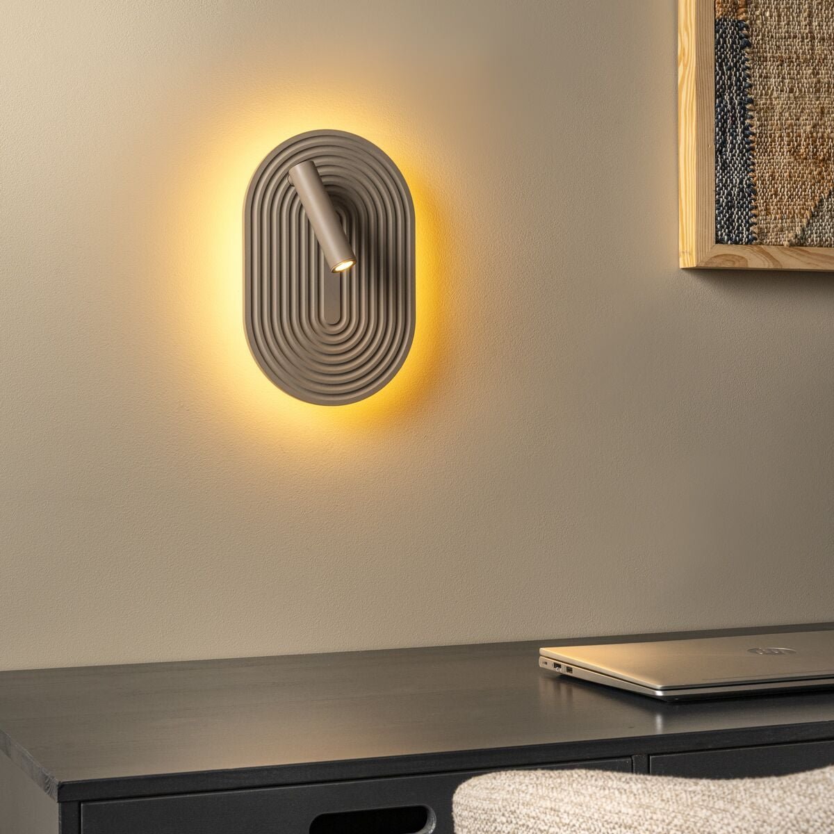 Lucide Carmino seinävalaisin taupe