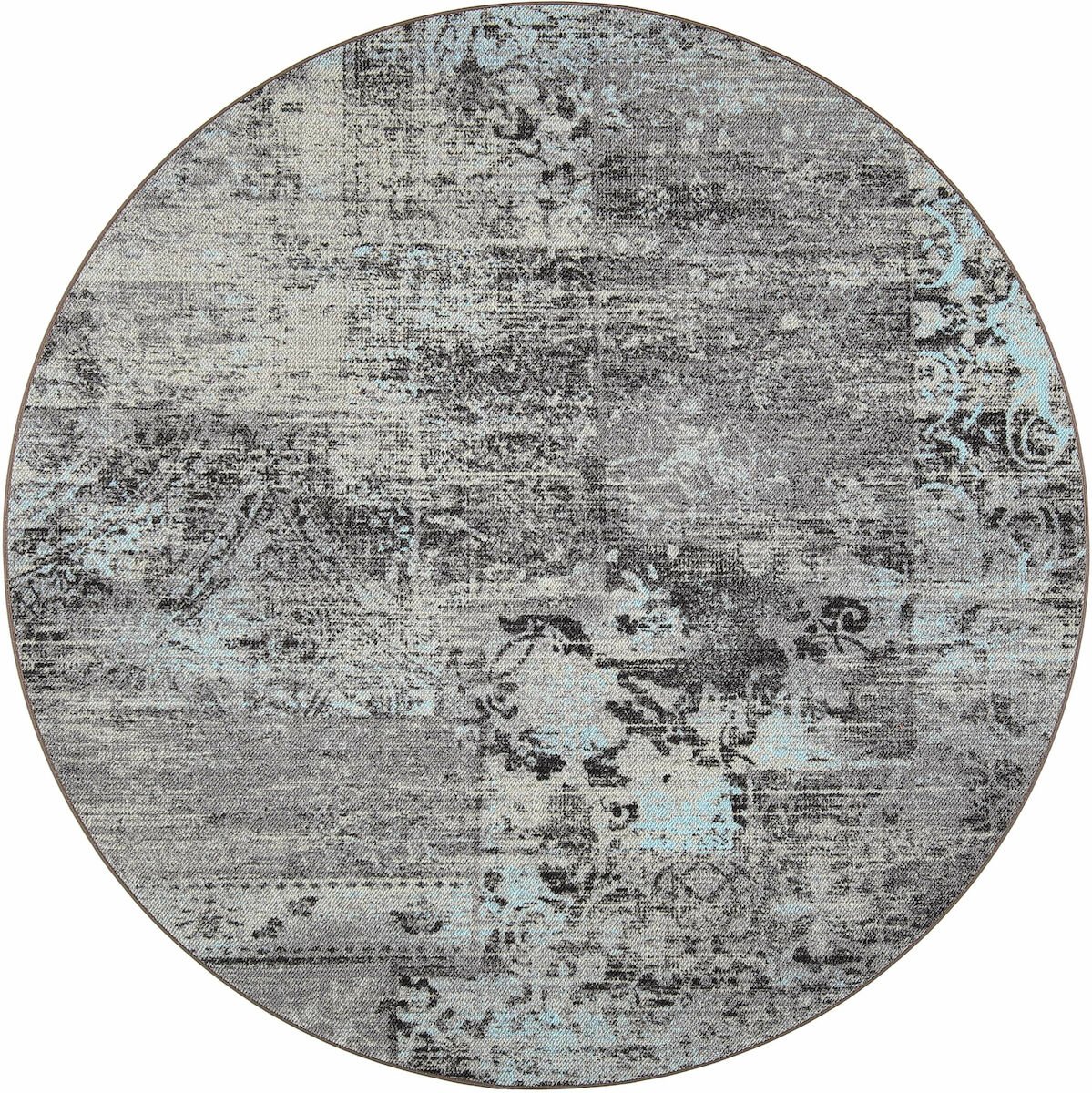 VM Carpet Rustiikki matto 160 cm pyöreä turkoosi 32 kantti 5951