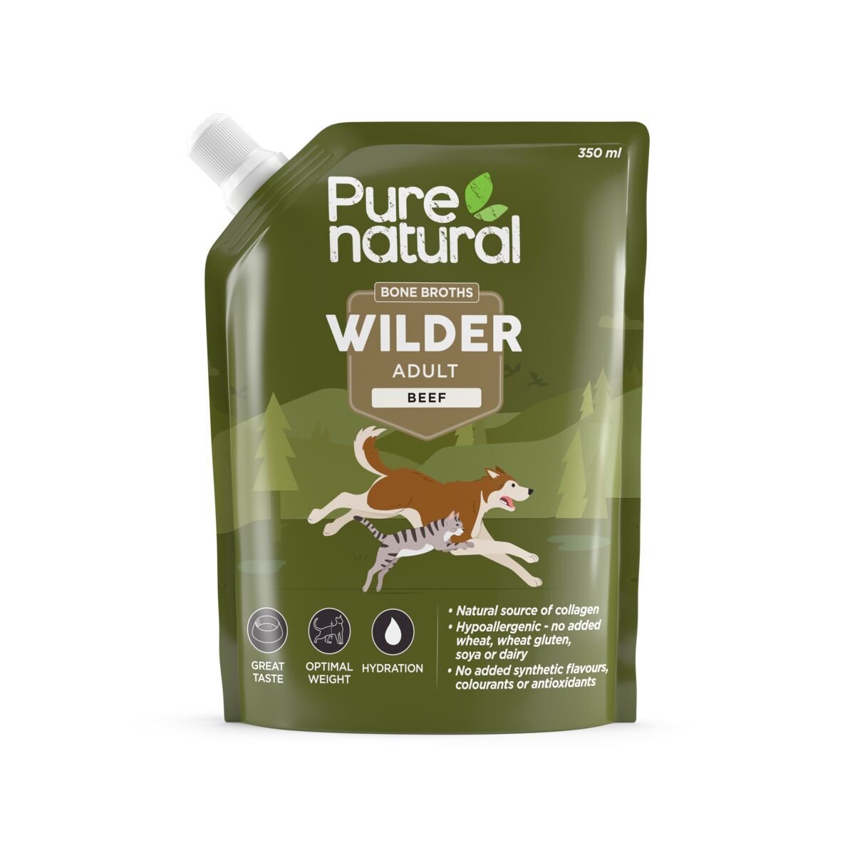 Purenatural Wilder Bone Broth nauta 350 ml