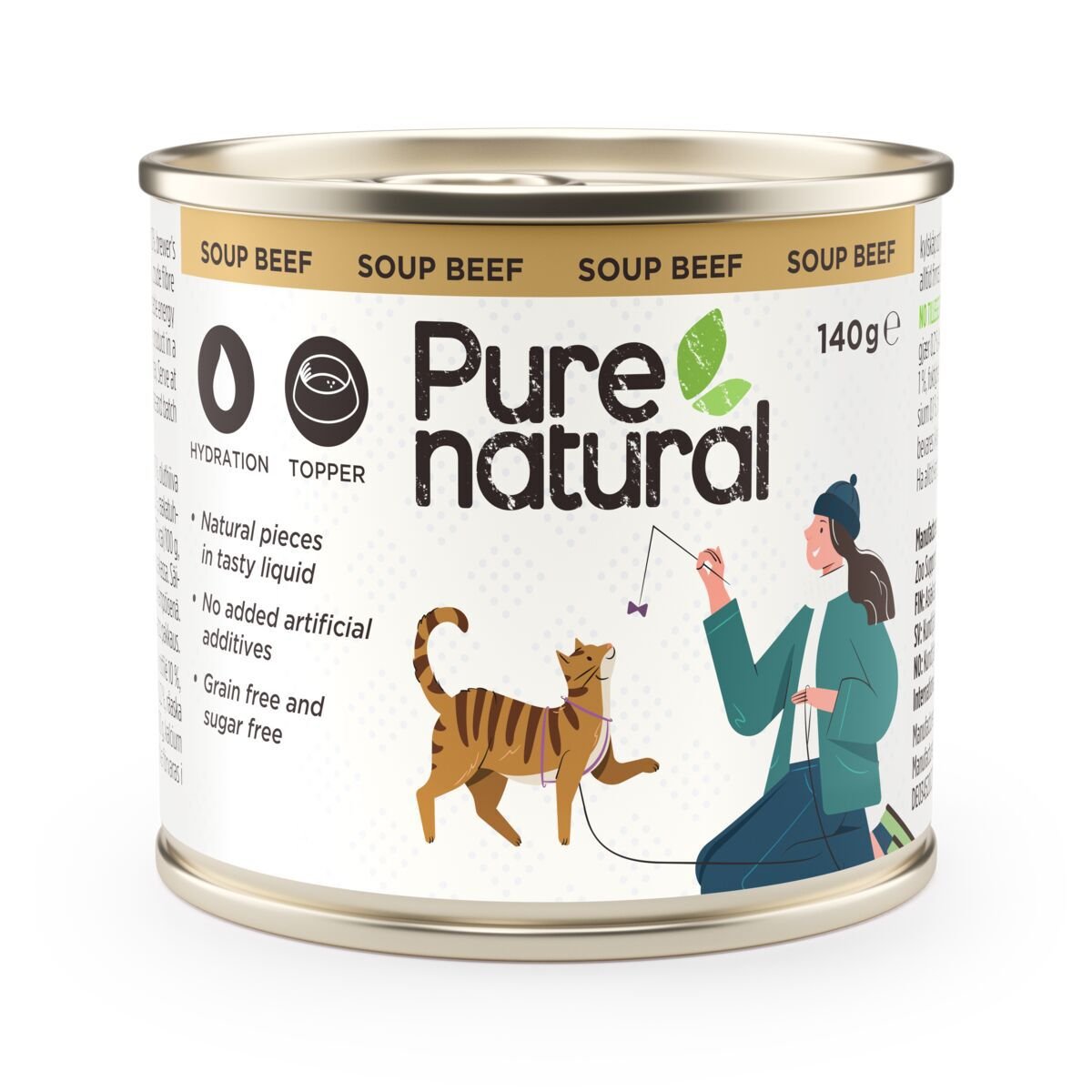 Purenatural Cat Soup Beef 140g