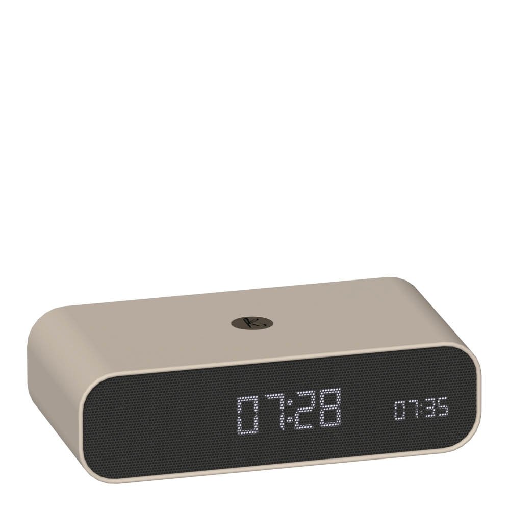 Kreafunk  Wakie herätyskello Wakeupvalolla ja Qi:llä 16x8x4,5 cm ivory sand
