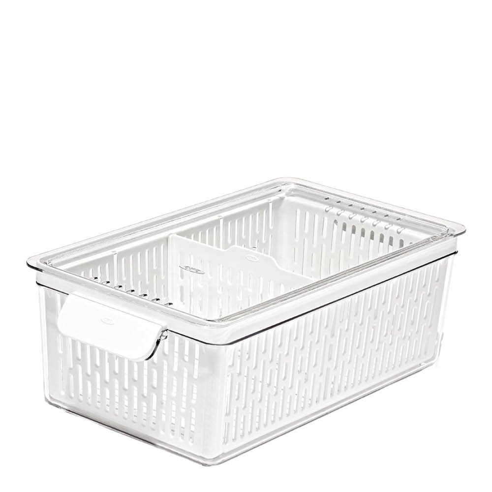 Oxo  Säilytyslaatikko jääkaappiin 32x12 cm Kirkas/Valkoinen