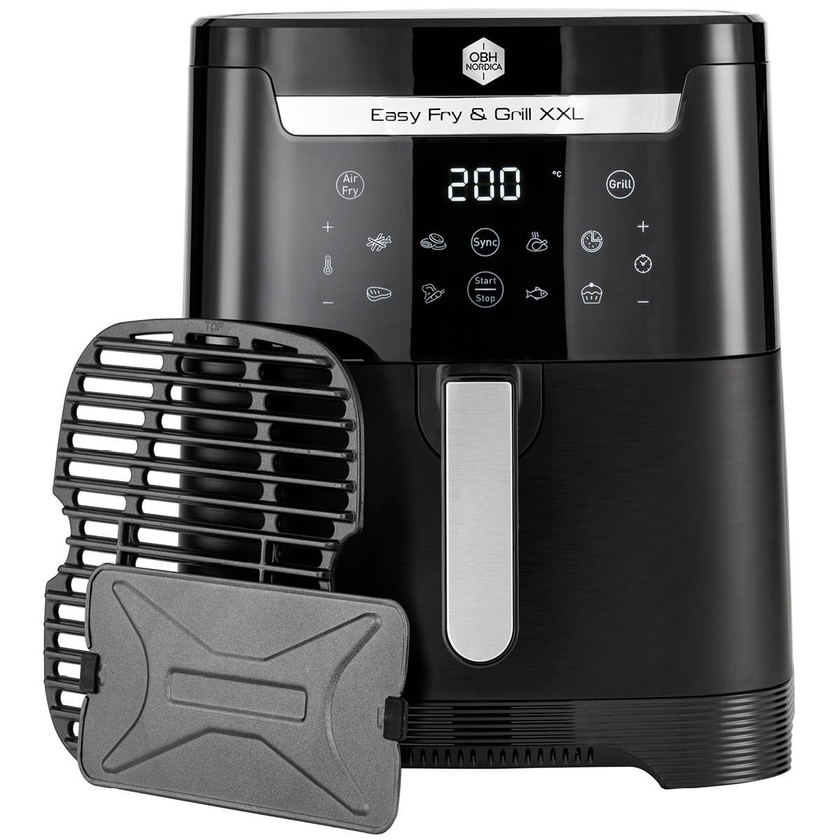 OBH Nordica  Easy Fry & Grill XXL 2i1 Airfryer AG8018S0 Musta