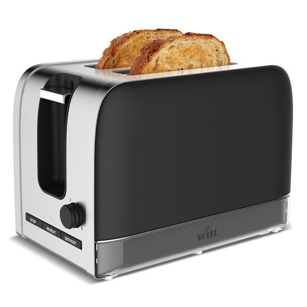 Witt  Classic Leivänpaahdin 2 viipaletta Matta Musta