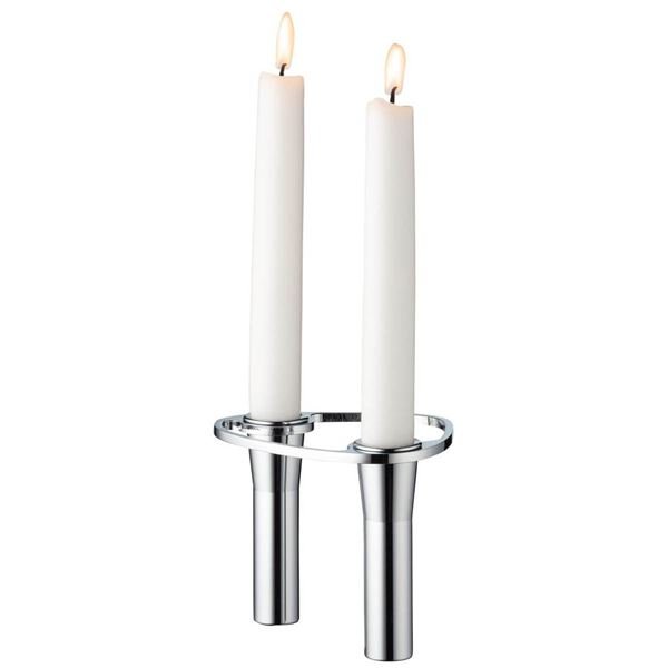 LIND DNA  Curve Double Kynttilänjalka 9,9 cm Kromi
