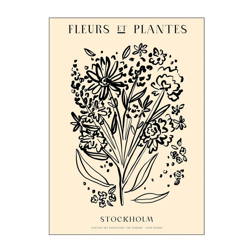 Poster & Frame  PSTR Studio Juste 50x70 cm Zoe fleurs et plantes bouquet stockholm