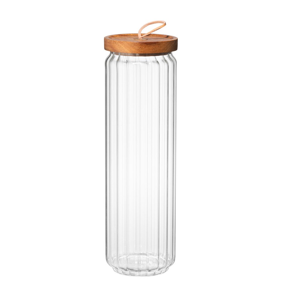 Maku Kitchen Life  Ripple Säilytyspurkki 1,5 L Kirkas/Puu