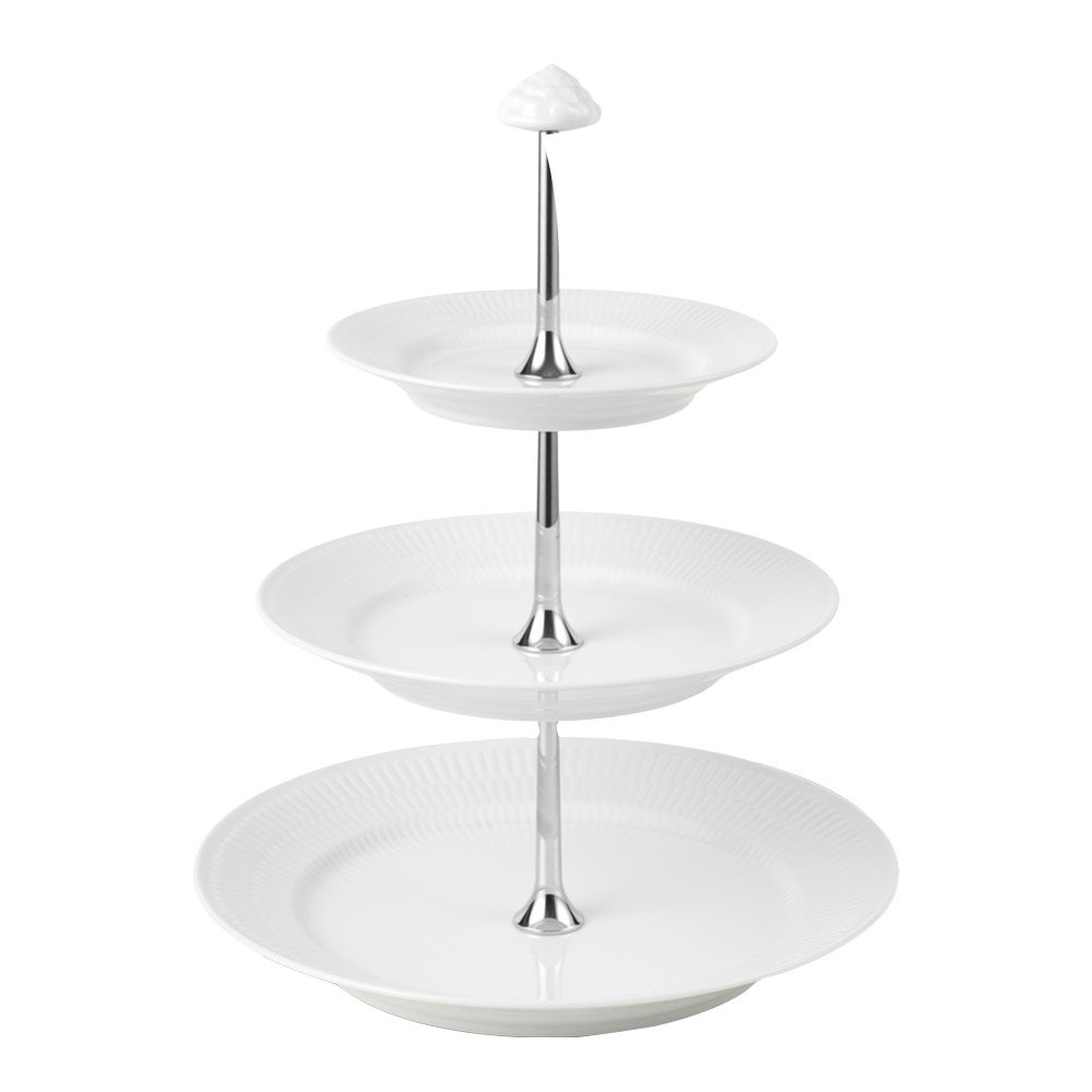 Royal Copenhagen  White Fluted Kerrosvati 3 kerrosta