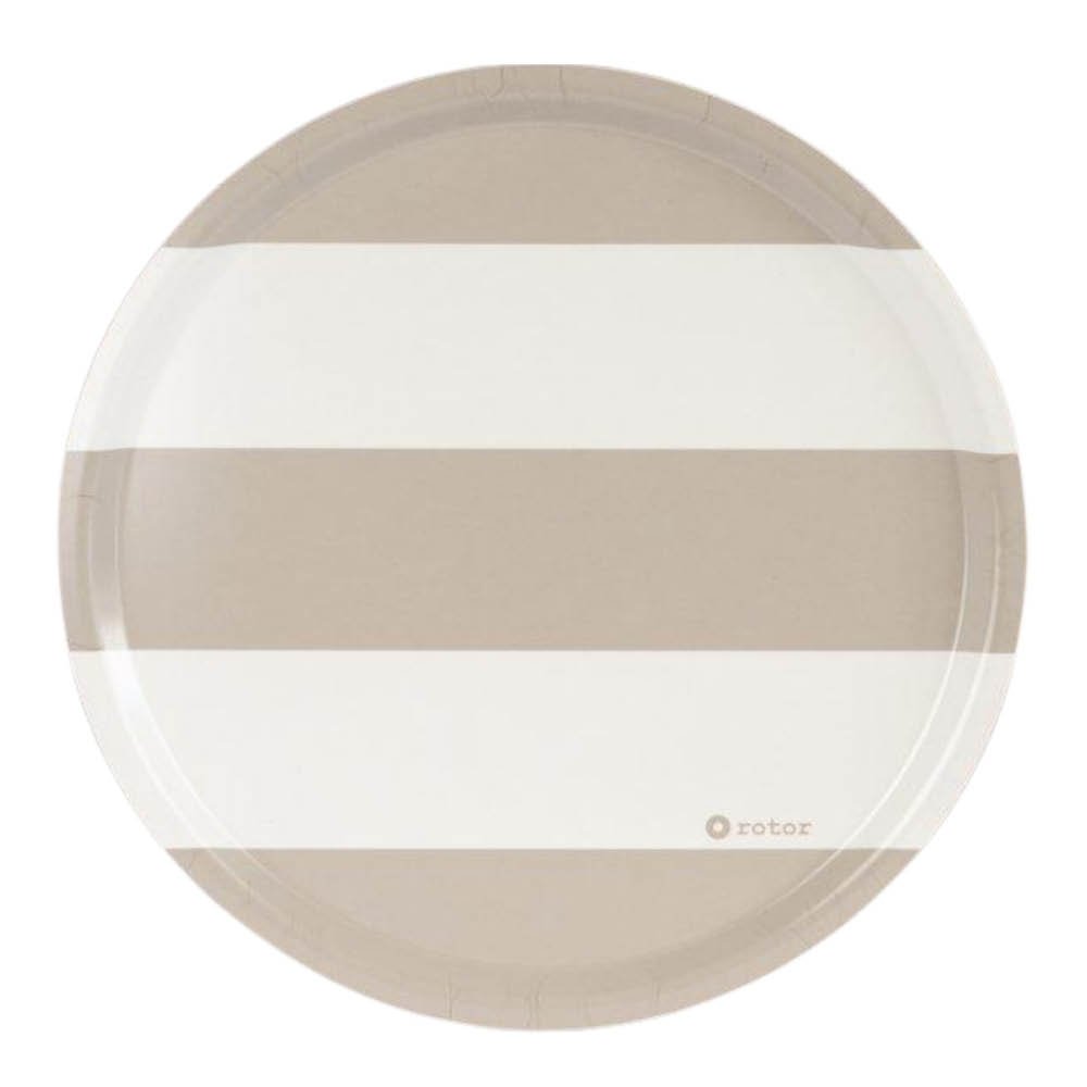 Rotor Design  Stripes Tarjotin 38x38 cm Beige/Valkoinen