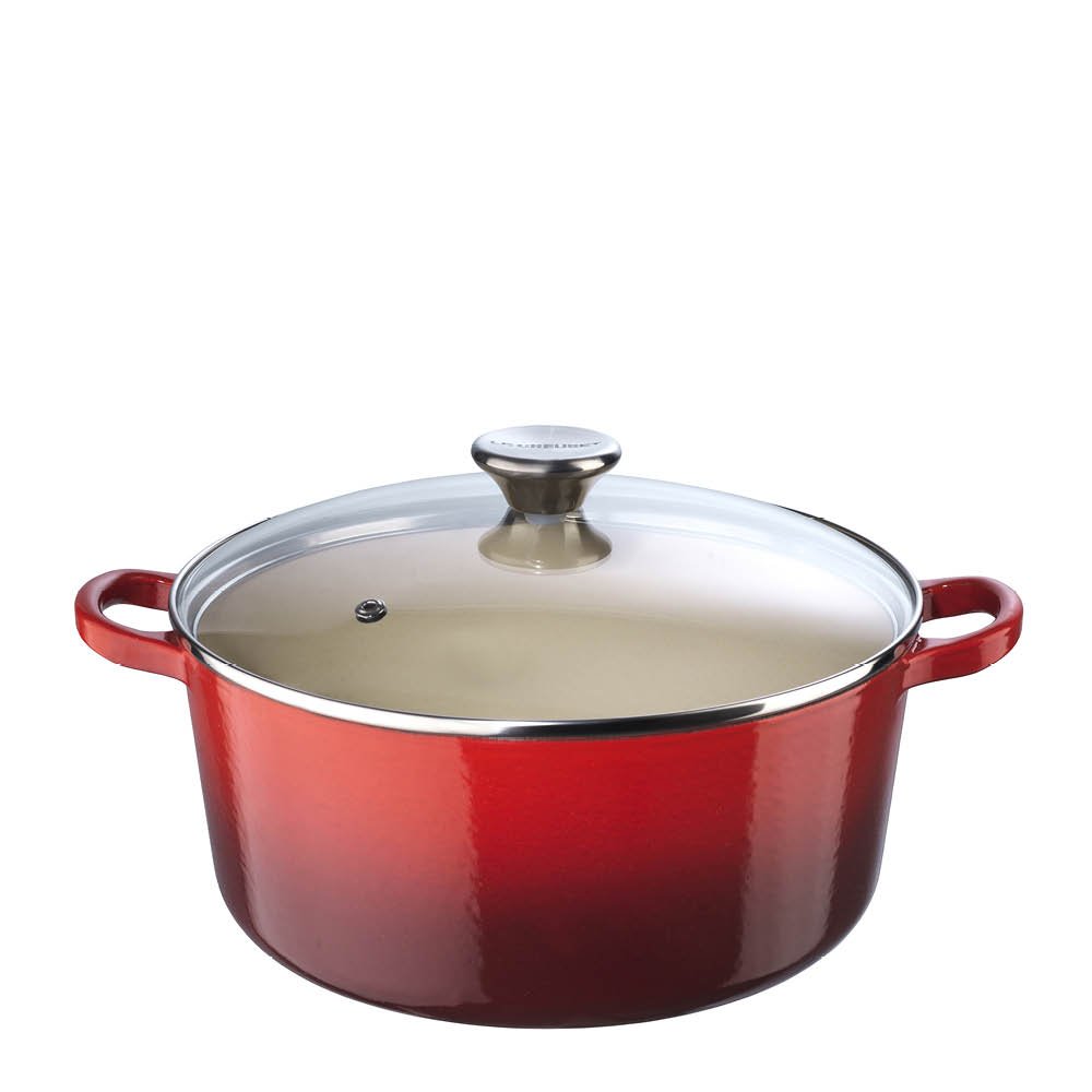 Le Creuset  Classic Valurautapata lasikannella 4,2 L Cerise