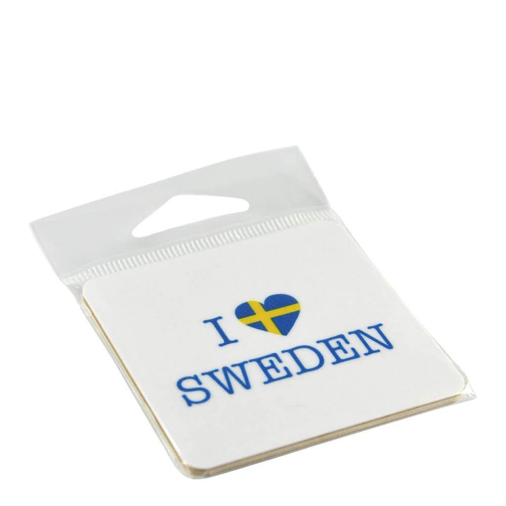 Mellow Design  Magneetti I Love Sweden 6,5x6,5 cm